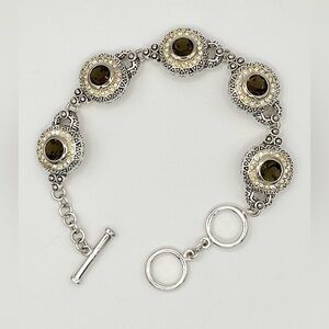 Vintage Premier Designs Silver and Gold Bracelet - Pre-Loved